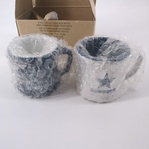 Vintage NFL Dallas Cowboys Lot Of‎ 2, 2oz Mini Mugs/Shot Glasses Drinkware